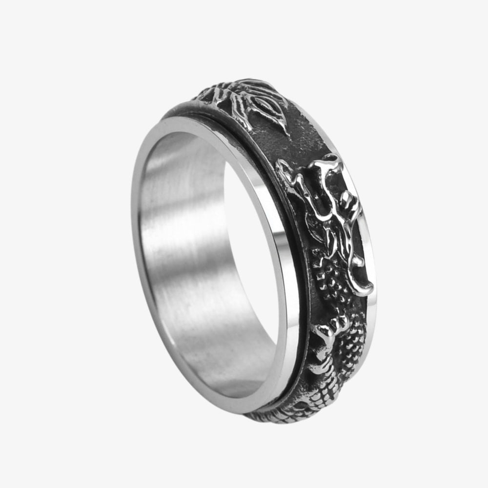 Chevaliere Homme Acier Inoxydable Ayoiow Bagues Homme En Acier Inoxydable 7.9mm Argent Bague Chevalière En Argent 7.9mm Bague Avec Étoile Lune Soleil Alliance Pour Homme Alliance Homme Or