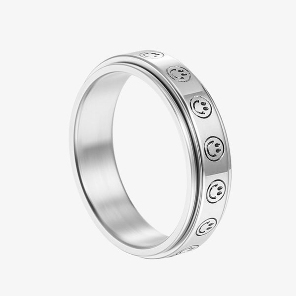 Bague Anti Stress Femme Acier Inoxydable, Bague Spinner Bague D'anxiété