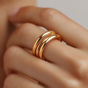 Bague d'Anxiété Acier Inoxydable 3 Anneaux
