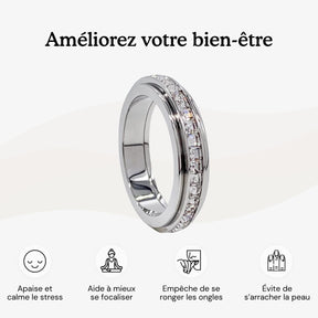 bague rotative anti stress d'anxiété et relaxante pour femme couleur or en acier inoxydable lullie, lullie.fr , maginosa aurora aide à ne plus se ronger les ongles onychophagie, aide à ne plus se triturer la peau dermatillomanie, aide à ne plus s'arracher les cheveux trichotillomanie, améliore la concentration, fidget ring, jouet fidget, fidget toys, positivjewelry, atelierdaphne, lullie.co, lullie, bague d'anxiété, bague anti stress