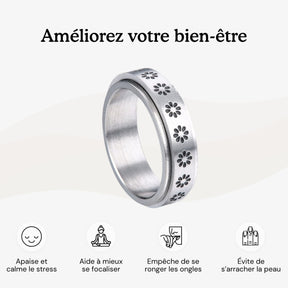 bague rotative anti stress d'anxiété et relaxante pour femme couleur or en acier inoxydable lullie, lullie.fr , maginosa aurora aide à ne plus se ronger les ongles onychophagie, aide à ne plus se triturer la peau dermatillomanie, aide à ne plus s'arracher les cheveux trichotillomanie, améliore la concentration, fidget ring, jouet fidget, fidget toys, positivjewelry, atelierdaphne, lullie.co, lullie, bague d'anxiété, bague anti stress